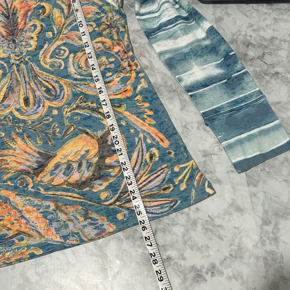 WHIRNSY ROSE WOMENS INTRIGUES TOP LONG SLEEVE FLORAL Sz MD - Picture 8 of 9